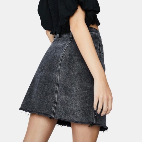 free people PARKER WRAP denim skirt . NWT . size 25 - Picture 2 of 5